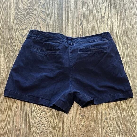 Soho Jeans New York & Company Chino Shorts Mid Rise Cotton Blend Navy Size 12 - Picture 7 of 7